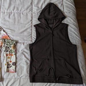 Brown Hooded Vest~Charter Club~Medium